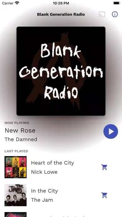 Captures d'écran de Blank Generation Radio