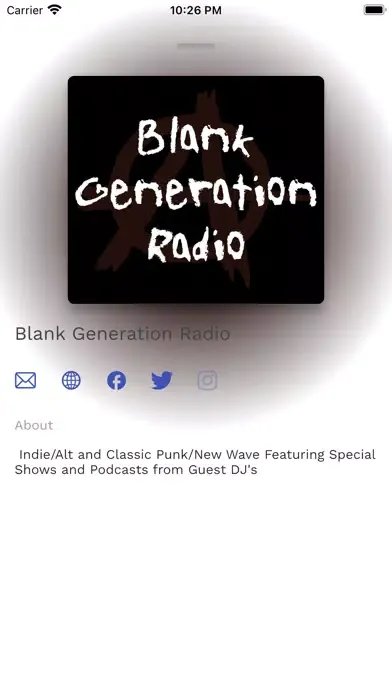 Captures d'écran de Blank Generation Radio