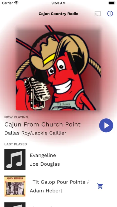 Capturas de pantalla de CCR Cajun Country Radio