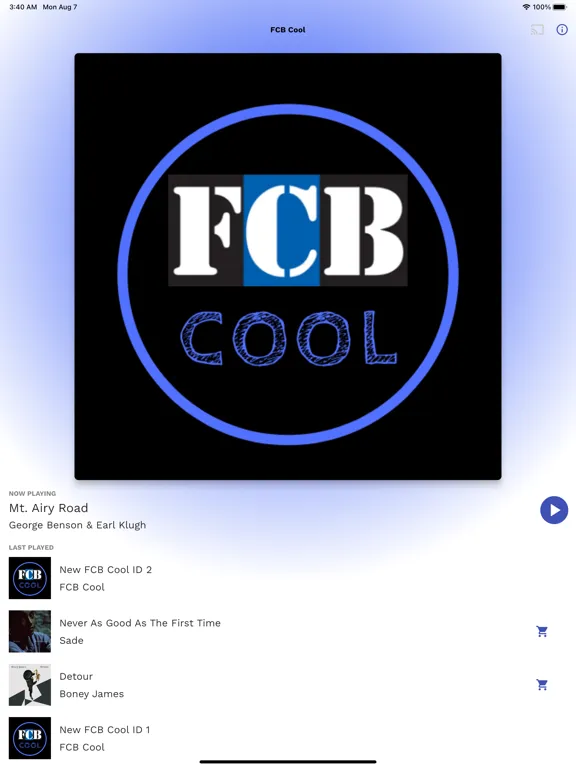 FCB Cool Radio iPad  Ekran Görüntüleri