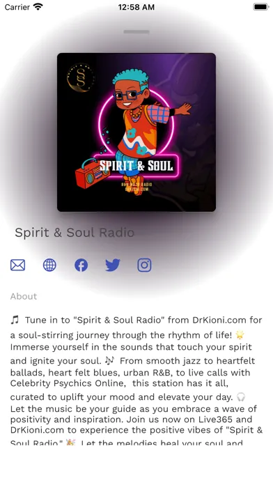 Capturas de tela do Spirit and Soul Radio