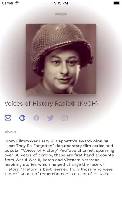 Voices of History Radio স্ক্রিনশট