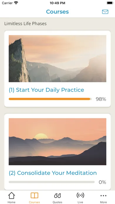 Tangkapan layar LiveAndDare Meditation Course