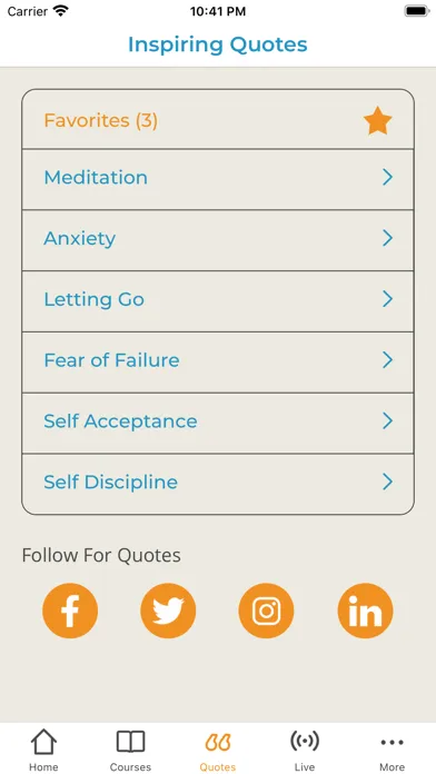 Tangkapan layar LiveAndDare Meditation Course