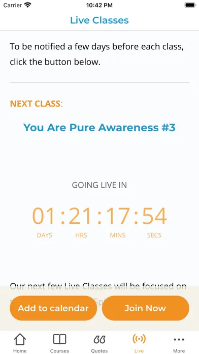 Tangkapan layar LiveAndDare Meditation Course