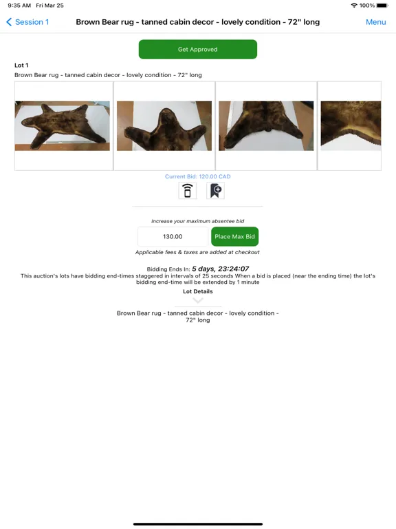 Bodnarus Auctioneering iPad  Ekran Görüntüleri