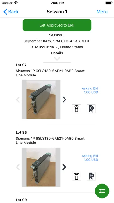 Tangkapan layar BTM Industrial Auctions