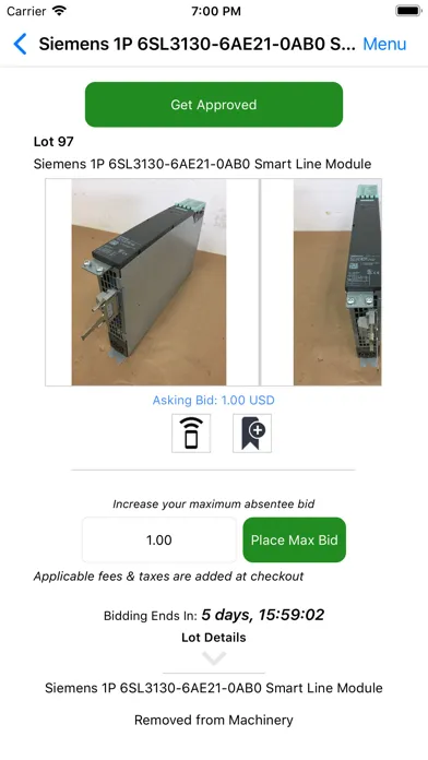 Tangkapan layar BTM Industrial Auctions