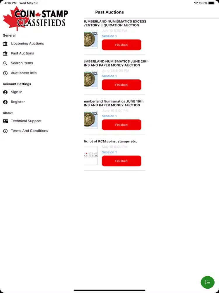 تصاویر Coin Stamp Classifieds iPad 