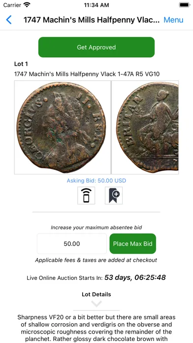Early Cents Auctions سکرین شاٹس