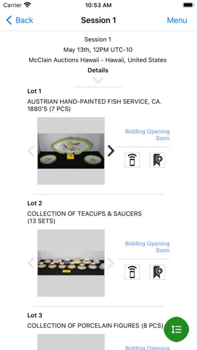 Ảnh chụp màn hình của McClain Auctions Hawaii