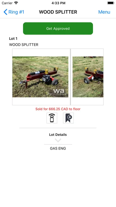 Capturas de tela do Weaver Auctions