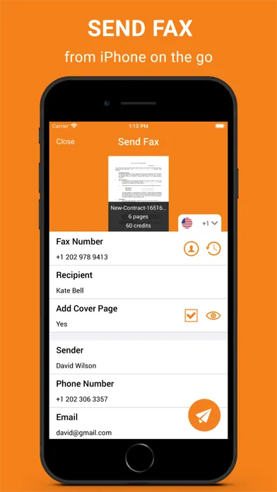 FAX App : send fax from iPhone Screenshots