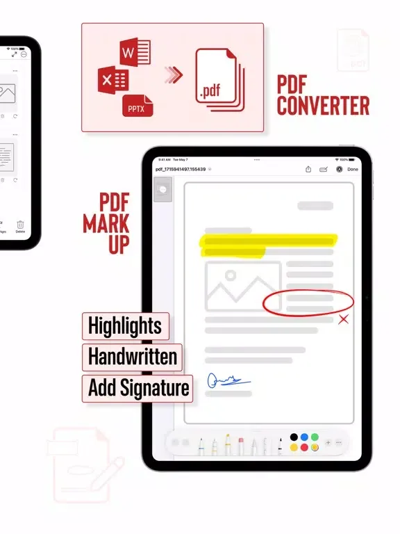 Captures d'écran de PDF Export Pro - PDF Editor iPad 