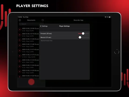 Audio Recorder Pro and Editor iPad  Ekran Görüntüleri