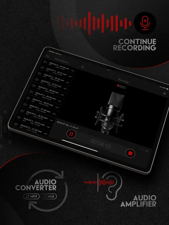 Tangkapan layar Voice Recorder - Record & Edit iPad 