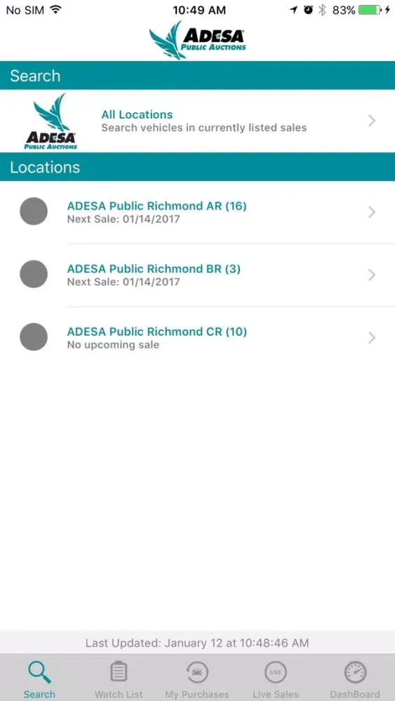 Screenshot di ADESA Public