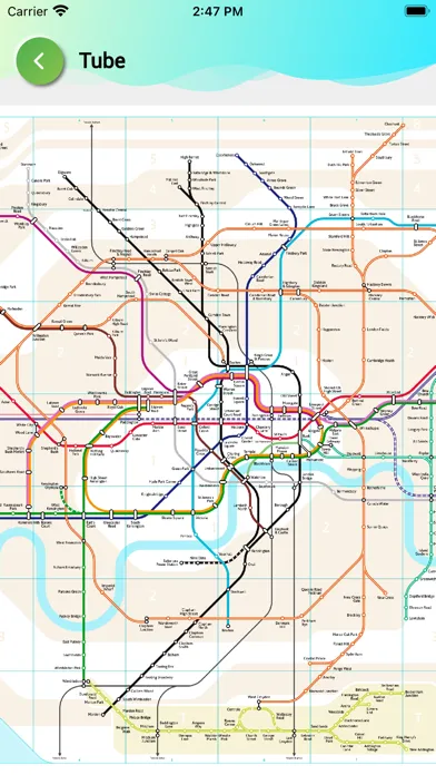 ภาพหน้าจอของ London Tube Map, Tram, DLR TFL