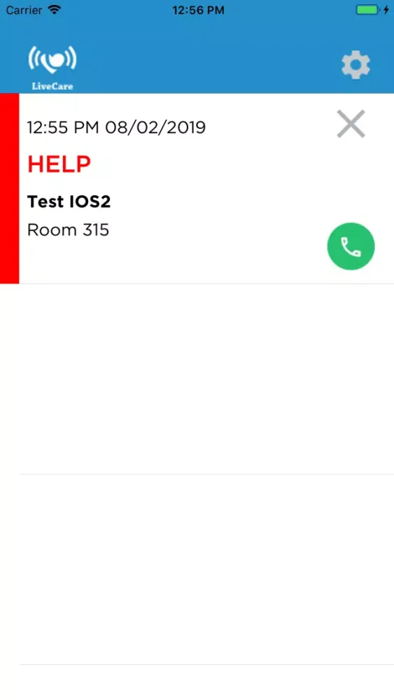 Tangkapan skrin LiveCare Staff App