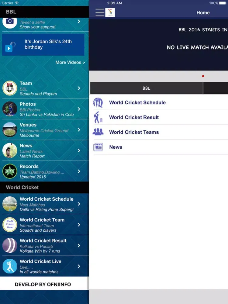 Live Cricket Matches- Full Score iPad 应用截图