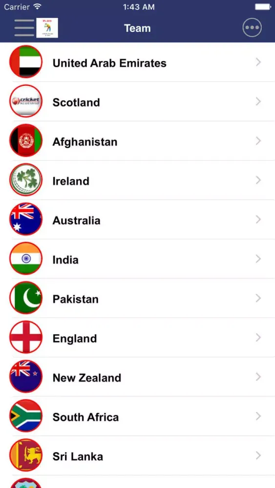 Live Cricket Matches- Full Score应用截图