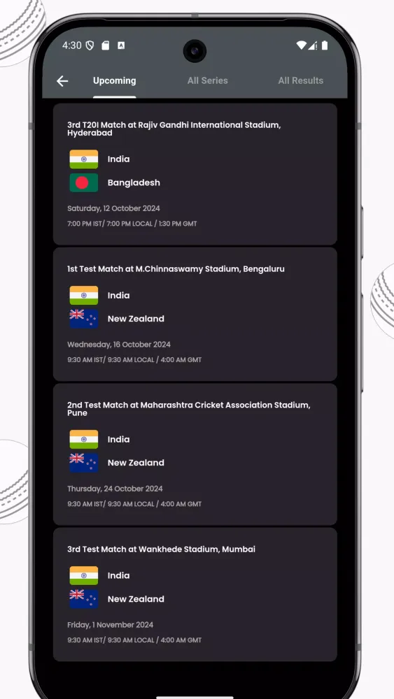 Скриншоты IND vs AUS Live Cricket Score