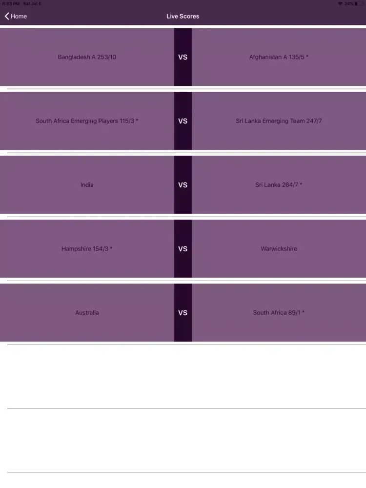 Live Cricket Matches Streaming iPad  Ekran Görüntüleri