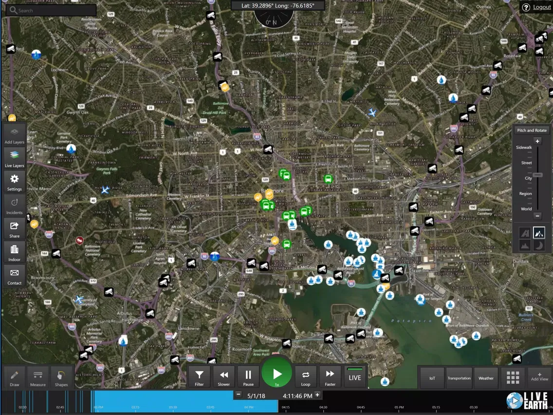 Capturas de pantalla de Live Earth App iPad 
