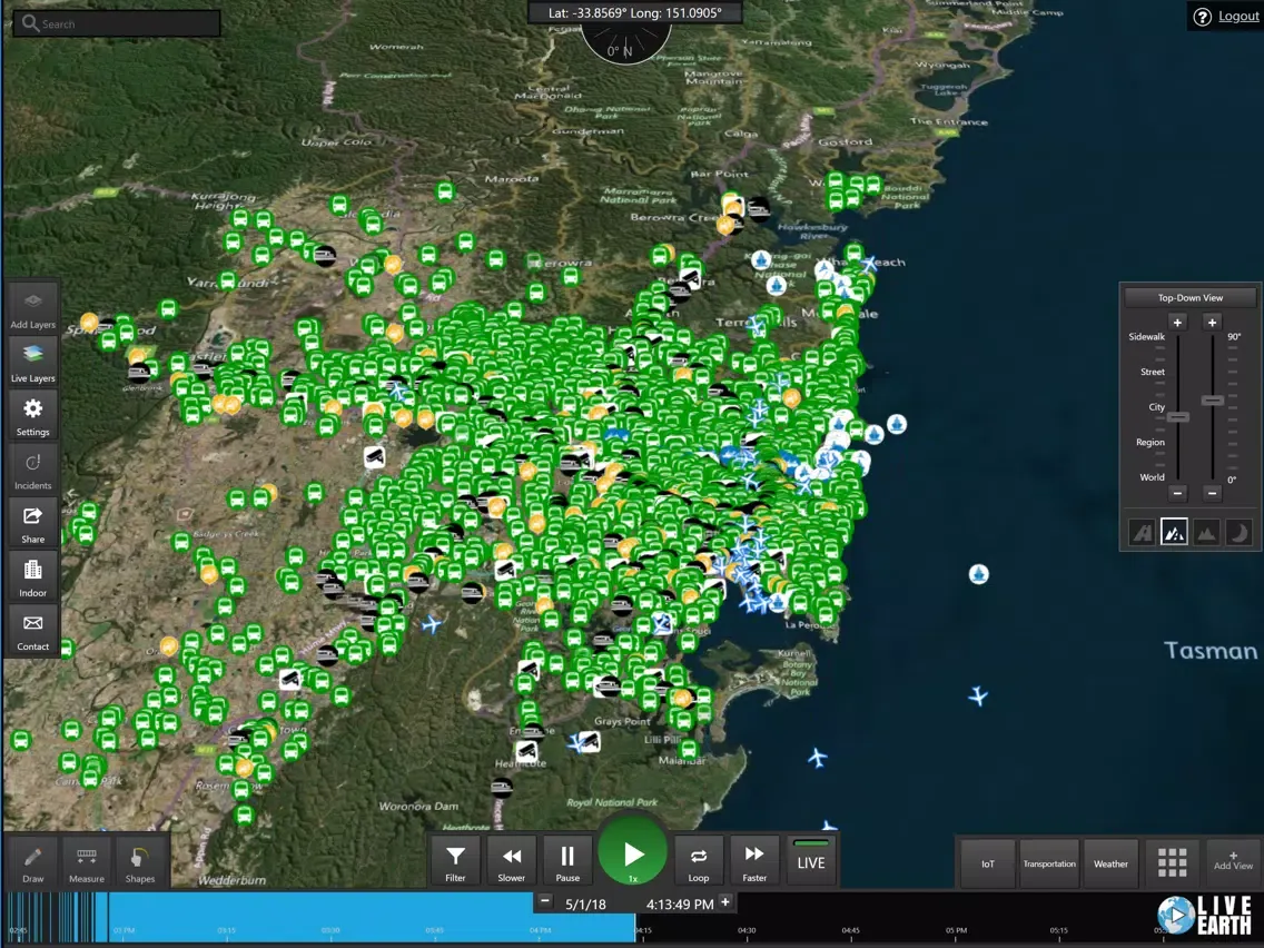 Capturas de pantalla de Live Earth App iPad 