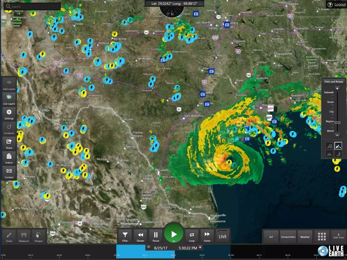 Capturas de pantalla de Live Earth App iPad 
