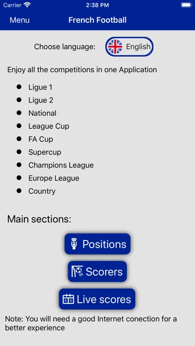 French Soccer live Screenshots