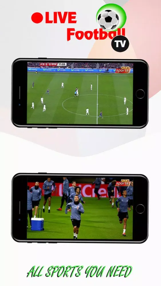 Capturas de tela do Live FootBall TV.