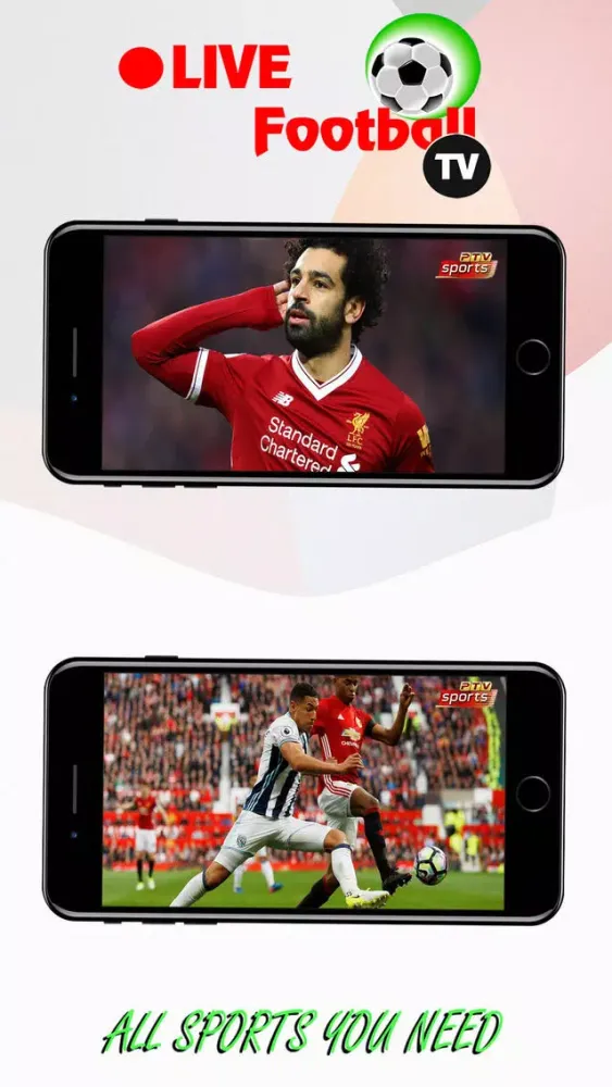 Capturas de tela do Live FootBall TV.