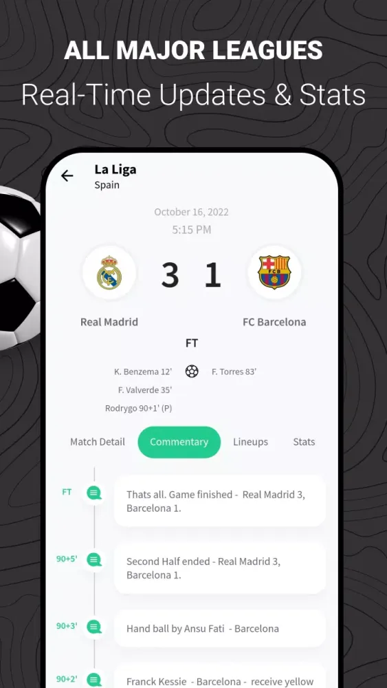 Screenshot di LiveFot