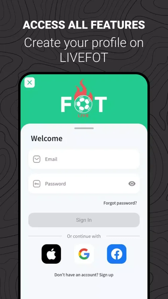 Screenshot di LiveFot