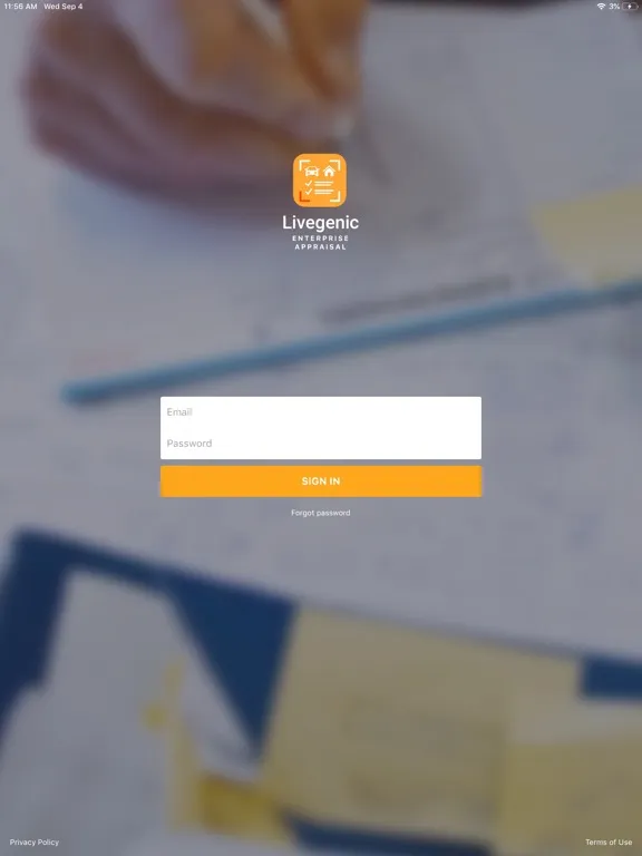 ภาพหน้าจอของ Enterprise Inspections iPad 