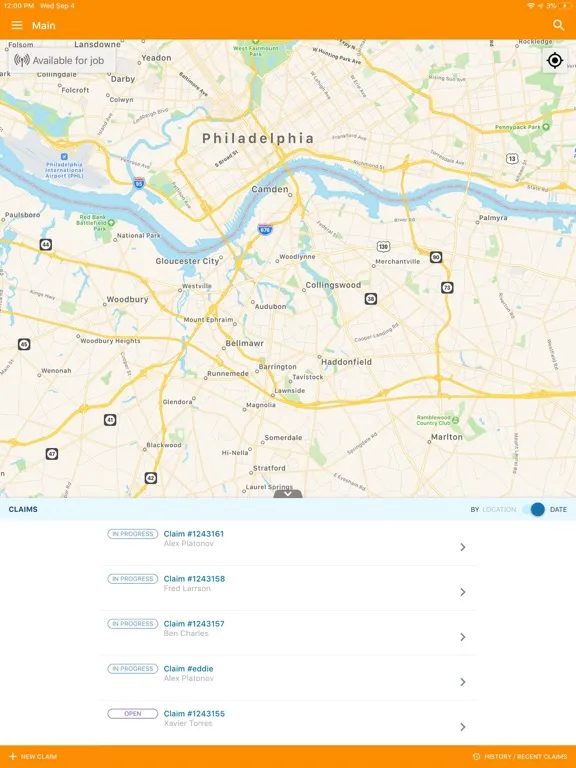 ภาพหน้าจอของ Enterprise Inspections iPad 