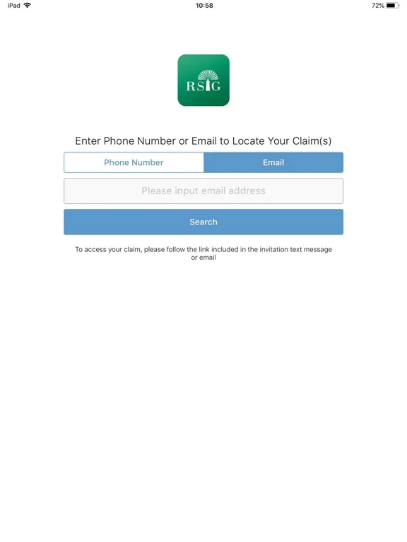 Ảnh chụp màn hình của RSIG Inspect Me iPad 