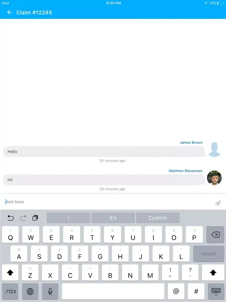 Tangkapan skrin LiveLogik Concierge iPad 