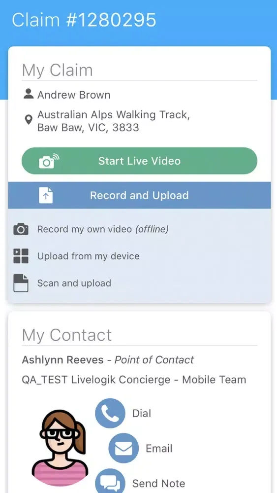 Tangkapan skrin LiveLogik Concierge