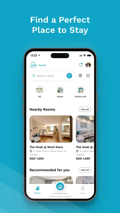 Скриншоты LiveIn App