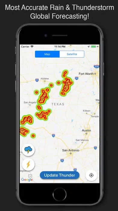 Ảnh chụp màn hình của Live Lightning Map Storm Radar