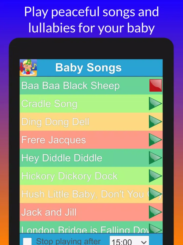 Baby Songs and Lullabies iPad 应用截图