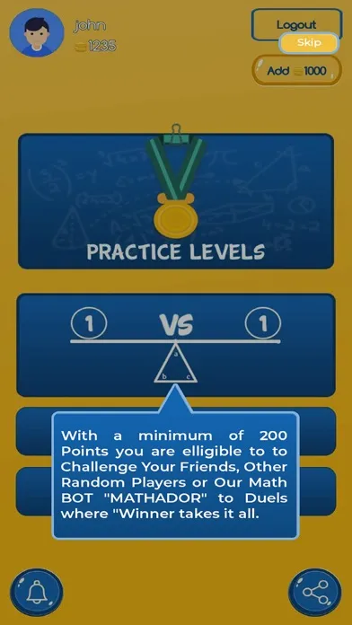 Tangkapan skrin Live Math Competition & League