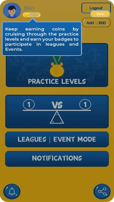 Tangkapan skrin Live Math Competition & League