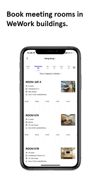 ภาพหน้าจอของ WeWork GC