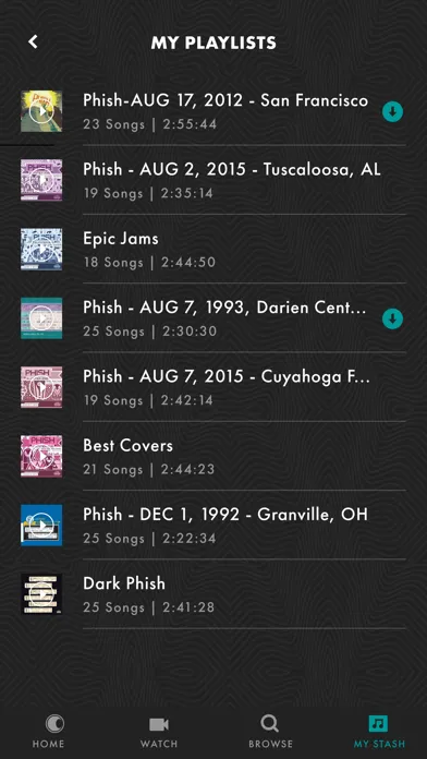 LivePhish স্ক্রিনশট