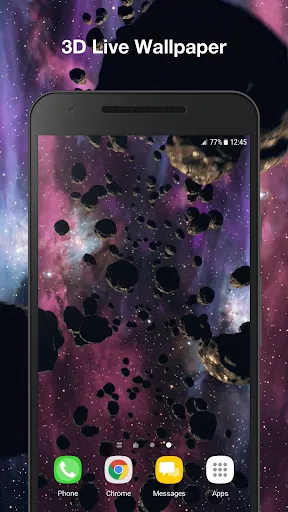 Capturas de tela do Asteroids 3d Wallpaper Pro