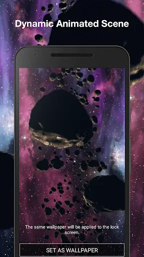 Capturas de tela do Asteroids 3d Wallpaper Pro