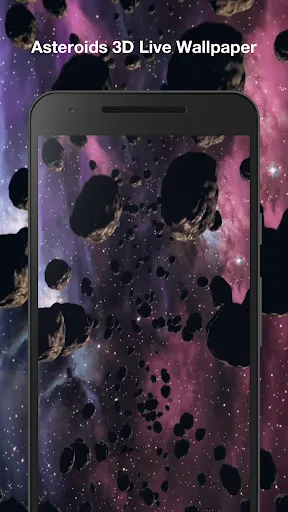 Capturas de tela do Asteroids 3d Wallpaper Pro